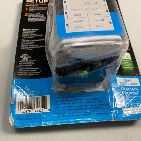 ☘️5 for $40☘️Jasco myTouch Smart In-Wall Digital Simple Set Timer NIB - Picture 6 of 12